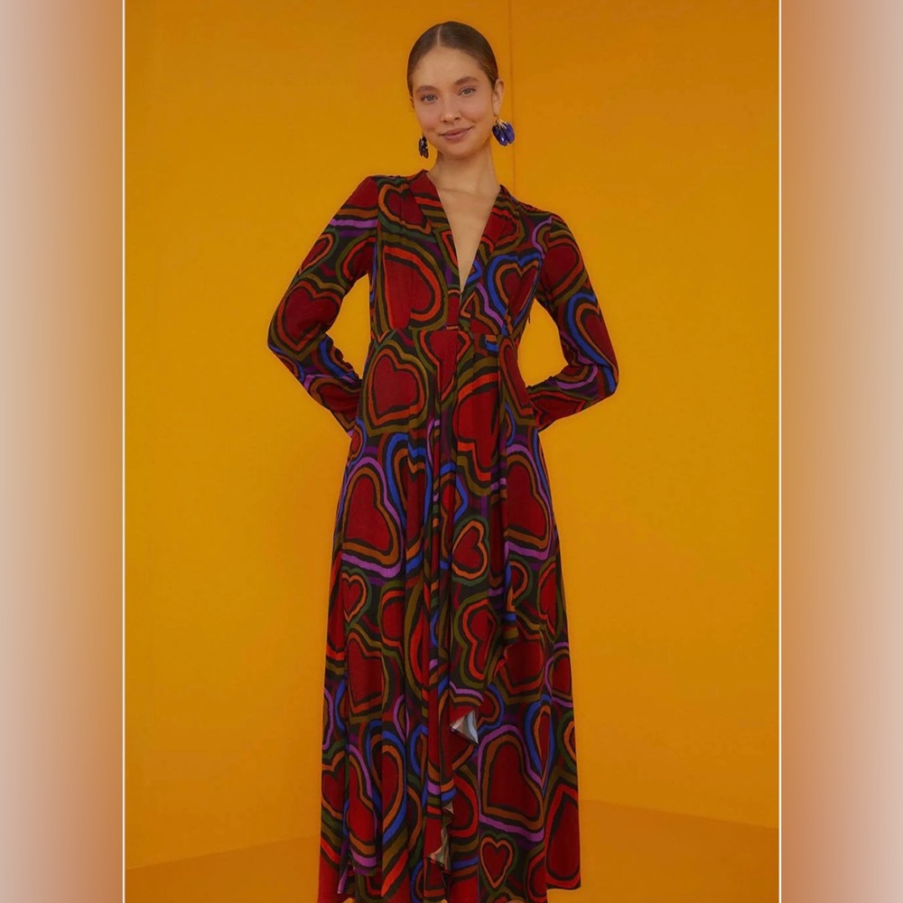 FARM Rio Rainbow Wild Hearts Maxi Dress